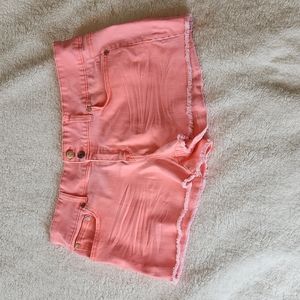 Refuge size 12 bright coral denim shorts
